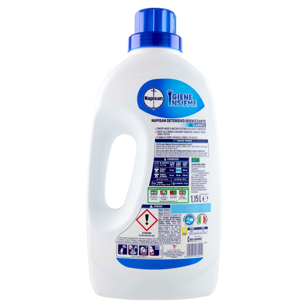 Napisan Detersivo lavatrice igienizzante Classico 23 lavaggi 1,15 L